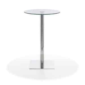 Paolo hightable with clear glass top Ø 60 cm - 