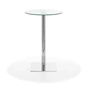 Paolo hightable with frosted glass top Ø 70 cm - 