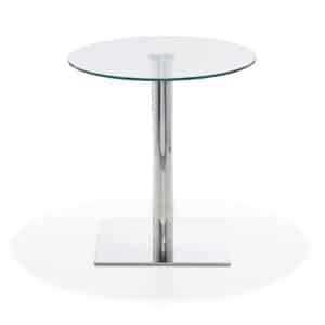 Paolo seatingtable with clear glass top Ø 60 cm