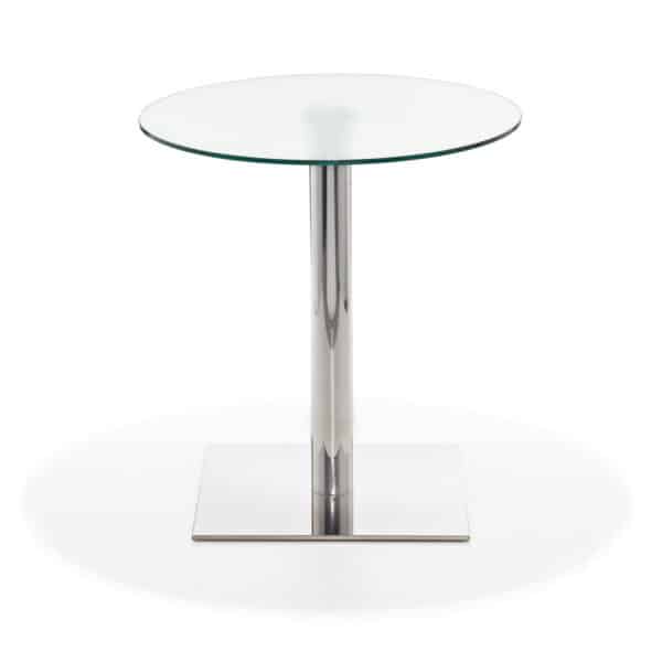 Paolo seatingtable with frosted glass top Ø 70 cm