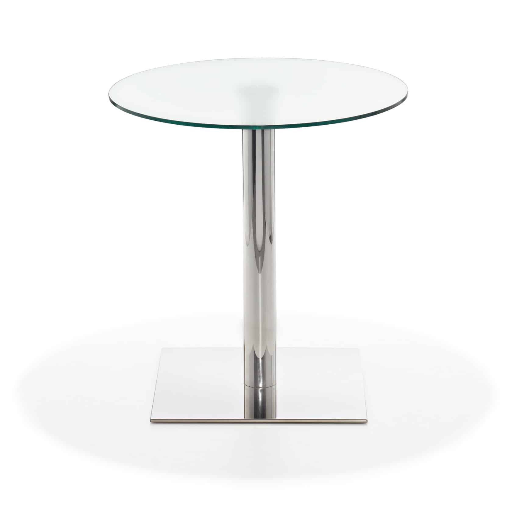 Paolo seatingtable with frosted glass top Ø 70 cm
