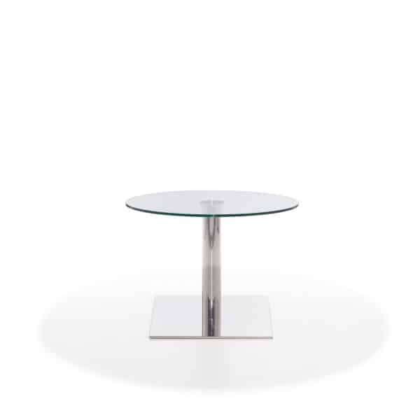 Paolo sidetable with clear glass top Ø 60 cm