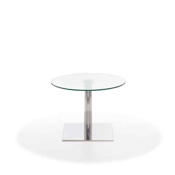 Paolo sidetable with frosted glass top Ø 60 cm
