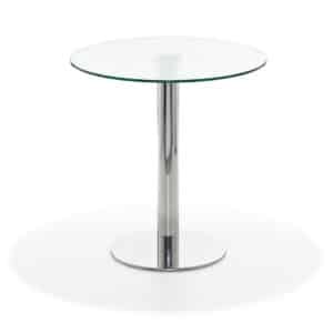 Enzo seating table with frosted glass top Ø 60 cm