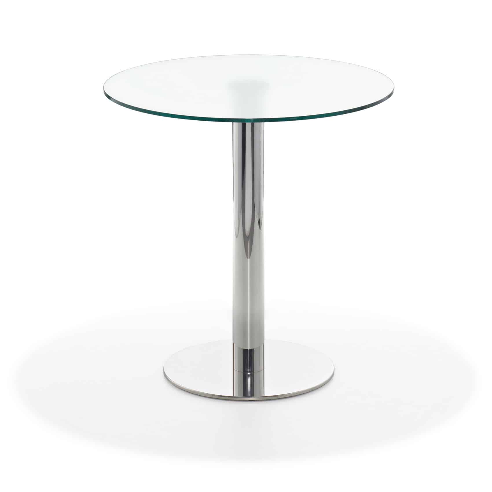 Enzo seating table with frosted glass top Ø 60 cm