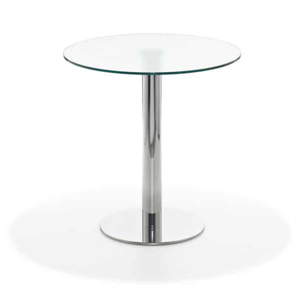 Enzo seating table with frosted glass top Ø 70 cm