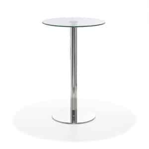 Enzo bar table with clear glass top Ø 70 cm - 
