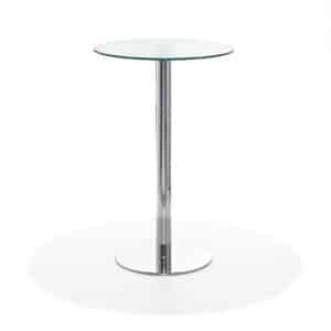Enzo bar table with frosted glass top Ø 70 cm - 