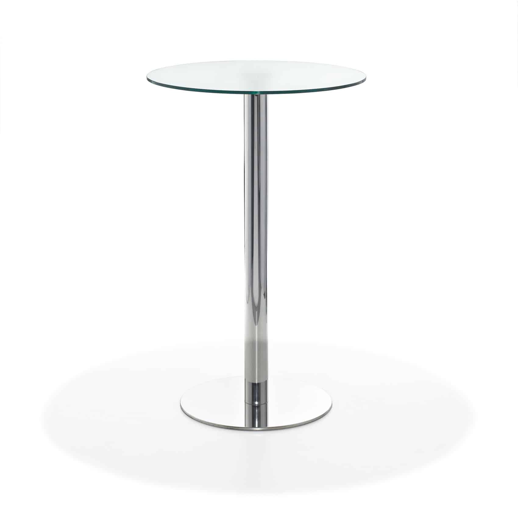 Enzo bar table with frosted glass top Ø 70 cm