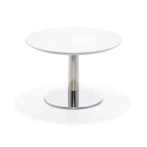Enzo side table MDF Ø 69 cm white - white