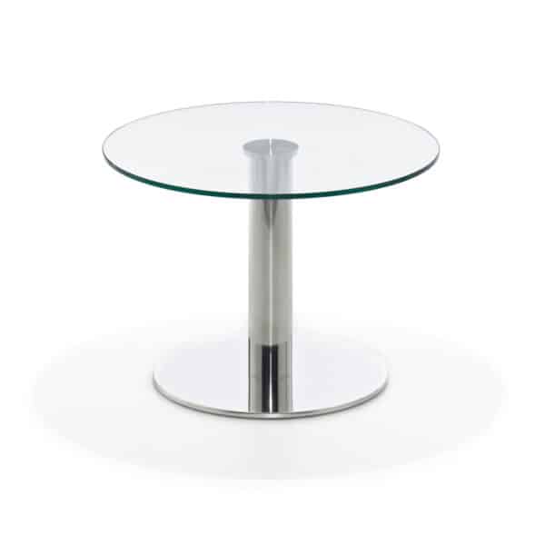 Enzo side table with clear glass top Ø 60 cm