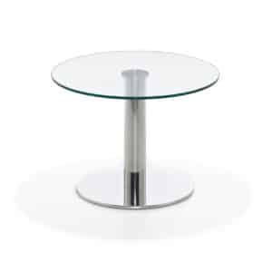 Enzo side table with clear glass top Ø 70 cm