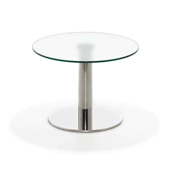 Enzo side table with frosted glass top Ø 60 cm