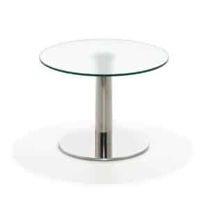 Enzo side table with frosted glass top Ø 70 cm