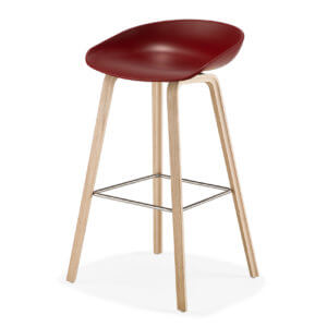 about a stool - brick red