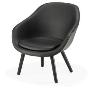 about a lounge 1 seater black leather
