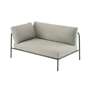 Nolita 2 seater with armrest right - grau