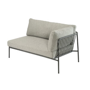 Nolita 2 seater with armrest left - grau