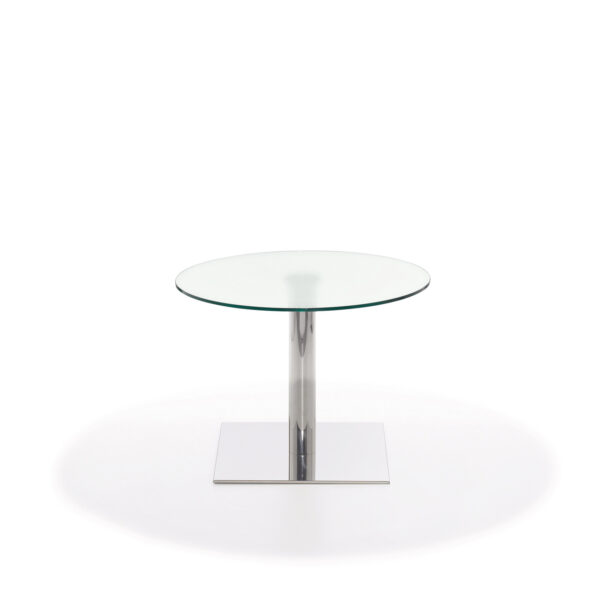 Paolo sidetable with frosted glass top Ø 70 cm