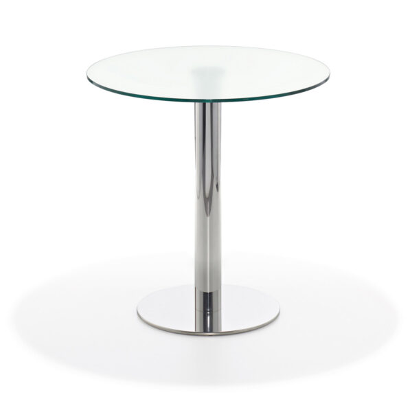Enzo seating table with frosted glass top Ø 60 cm