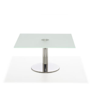 Enzo Beistelltisch / Glasplatte satiniert 70 x 70