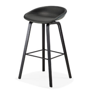 about a stool black leather - schwarz/schwarz