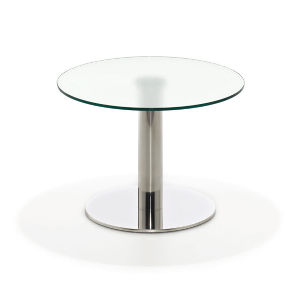 Enzo side table with frosted glass top Ø 60 cm