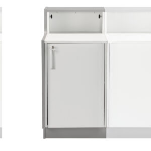 Allegra 60 with side panel left - white/grey Allegra 60 with side panel left - white/grey