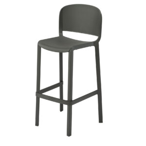 Dome barstool with backrest - anthrazit