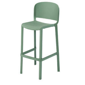 Dome barstool with backrest - grün