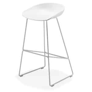 about a stool white metal - 