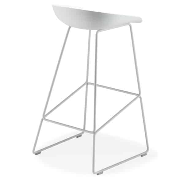 about a stool white metal